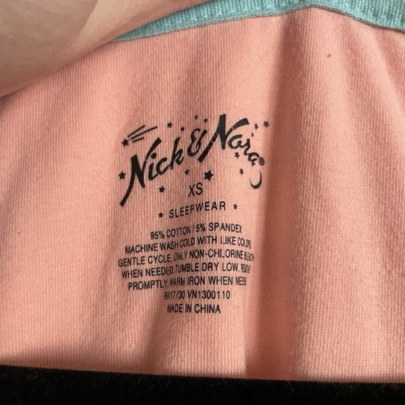 Nick & Nora Women XS Cotton Pink Heart Sunglass Whimsical Sleep Shirt Nightgown - Picture 4 of 11